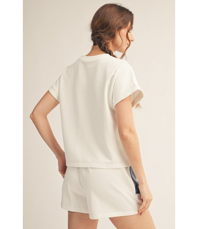 Bridget White American Flag Top
