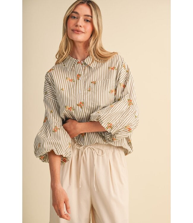 Lane Floral Embroidery Top