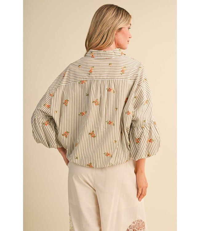 Lane Floral Embroidery Top
