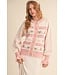Chaney Ivory Floral Sweater Cardigan