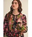 Autumn Black Floral Midi Dress