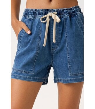 Mittoshop Connie Denim Drawstring Pocket Shorts