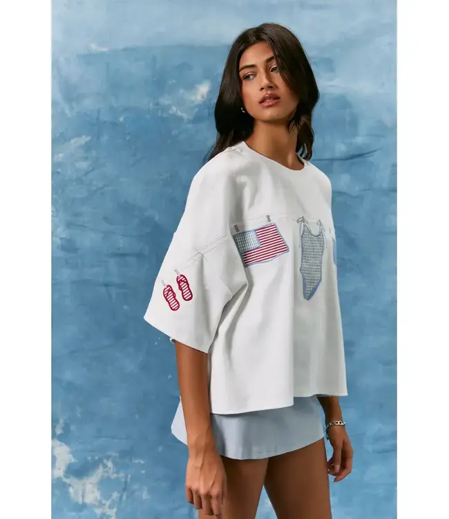 Bella White Summer Days Top
