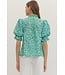 Victoria Green Animal Top