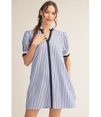 Jodifl Chelsea Blue Striped Dress