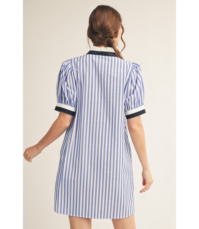 Chelsea Blue Striped Dress
