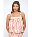 Summer Pink Wavy Stripe Top