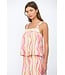 Summer Pink Wavy Stripe Top