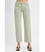 Sallie Pistachio Risen Mid Rise Straight Jeans