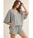 Gracie Denim Striped Hoodie Top