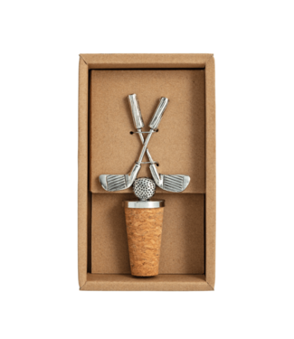 Golf Clubs Metal Bottle Stopper