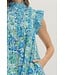 Debbie Blue Botanical Dress