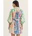 Denise Green Botanical Striped Dress