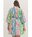Rani Green Botanical Striped Dress
