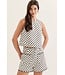 Sherry White Polka Dot Cropped Top