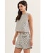Sherry White Polka Dot Cropped Top