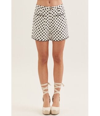 Entro Sherry White Polka Dot Shorts