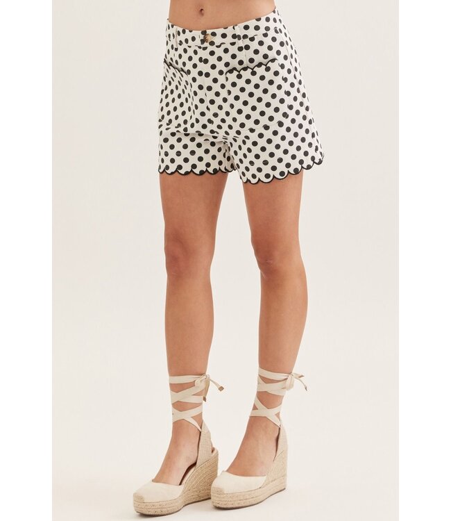 Sherry White Polka Dot Shorts