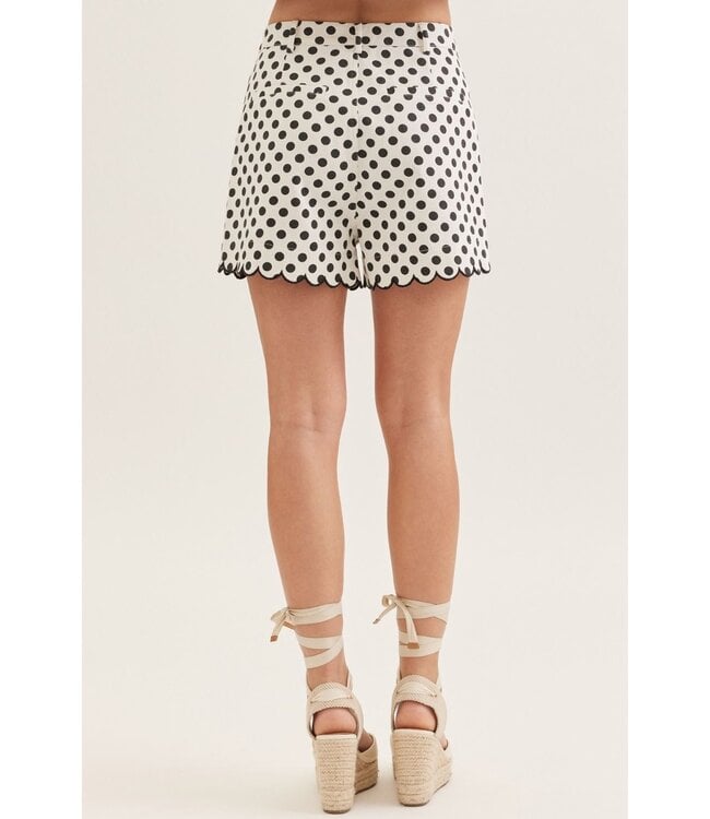 Sherry White Polka Dot Shorts