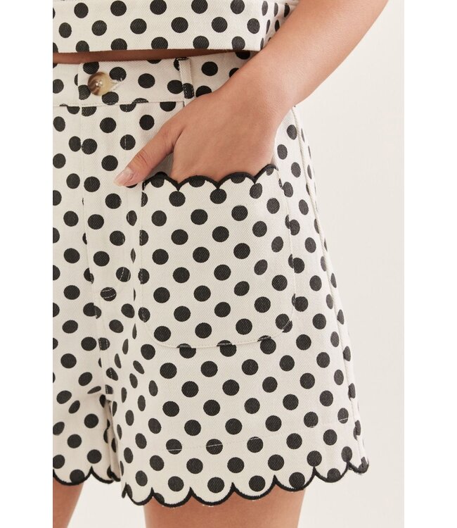 Sherry White Polka Dot Shorts