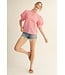 Shaye Bubble Gum Embroidered Top