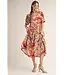 Amanda Blush Tropical Midi Dress