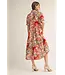 Amanda Blush Tropical Midi Dress