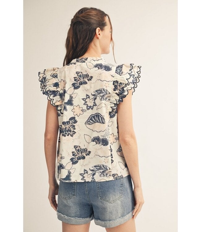 Jordan Cream Floral Top