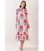 Lilly Pink Floral Midi Dress