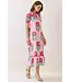 Lilly Pink Floral Midi Dress