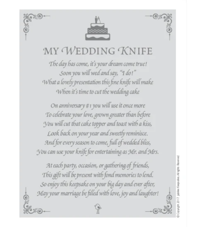 White Rosettes Wedding Knife