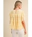Georgia Butter Yellow Lace Top