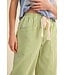 Carmine Sage Striped Wide Leg Drawstring Pants
