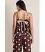 Alaina Brown Polka Dot Peplum Top