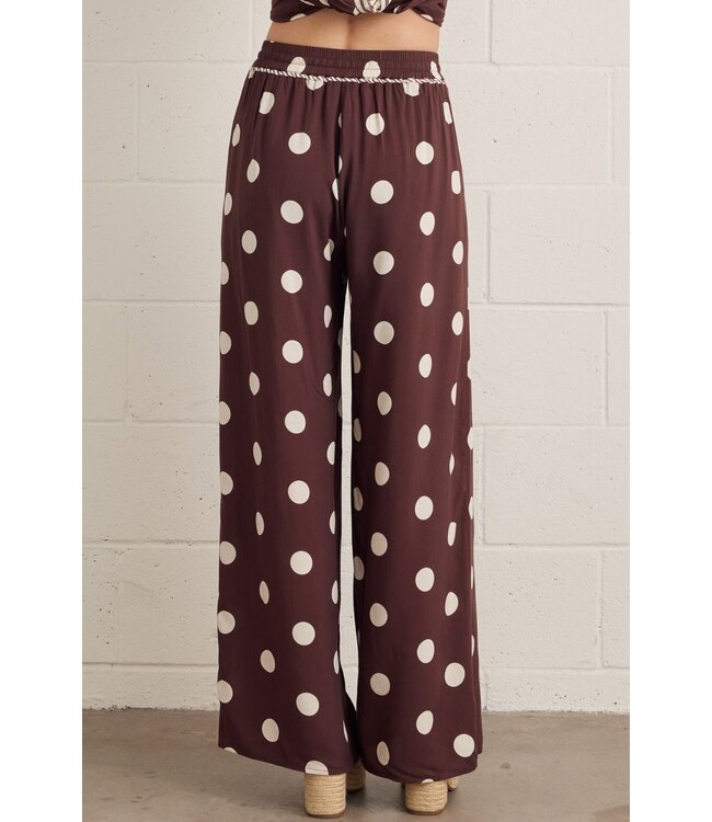 Alaina Brown Polka Dot Pants