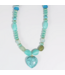 Mint Gem Heart Necklace