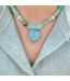Mint Gem Heart Necklace