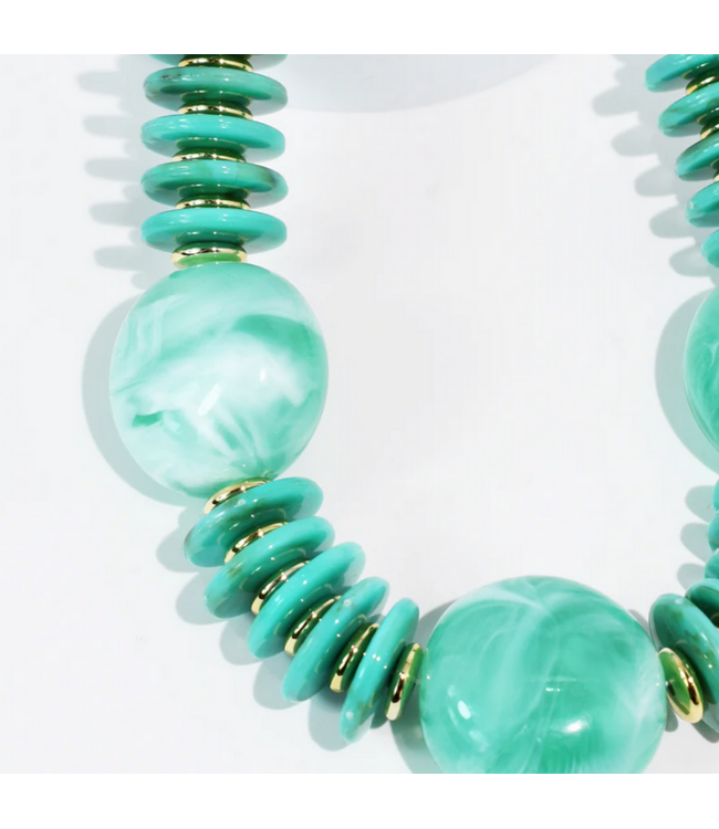 Round Top Turquoise Necklace