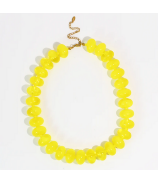 Treasure Jewels Sugar Bead Yellow Necklace