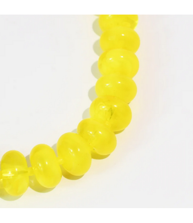 Sugar Bead Yellow Necklace