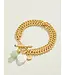 Spartina Gold Moonstone Heart Toggle Bracelet