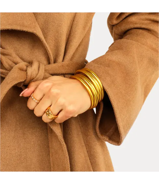 BuDhaGirl Gold All Weather Bangles Serenity Prayer