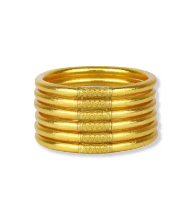 BuDhaGirl Gold All Weather Bangles Serenity Prayer