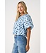 Evalynn Blue Polka Dot Bubble Top