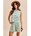 Elaine Pine Geometric Print Shorts
