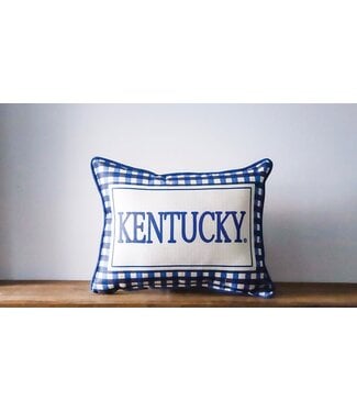 Kentucky Triple Collegiate Gingham Pillow
