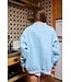 Mother Sky Blue Reversible Sweatshirt Top