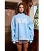 Mother Sky Blue Reversible Sweatshirt Top