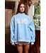 Mother Sky Blue Reversible Sweatshirt Top