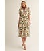 Paige Black Floral Tiered Midi Dress